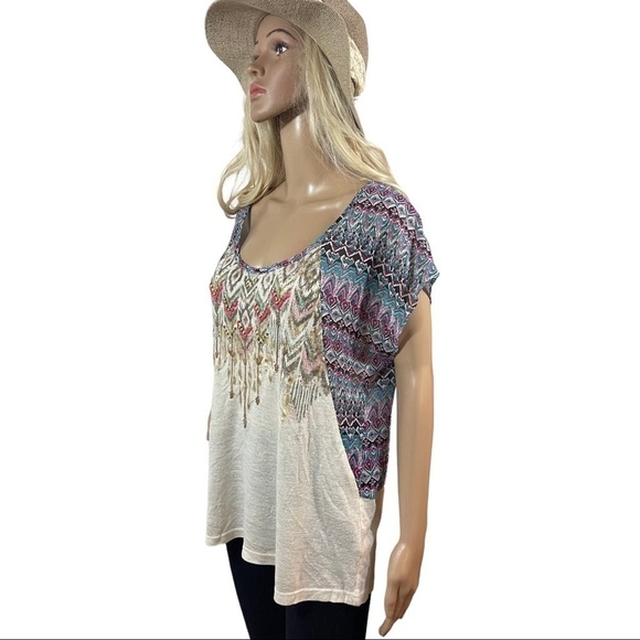 Miss Me Aztec print BoHo top - Picture 1 of 9
